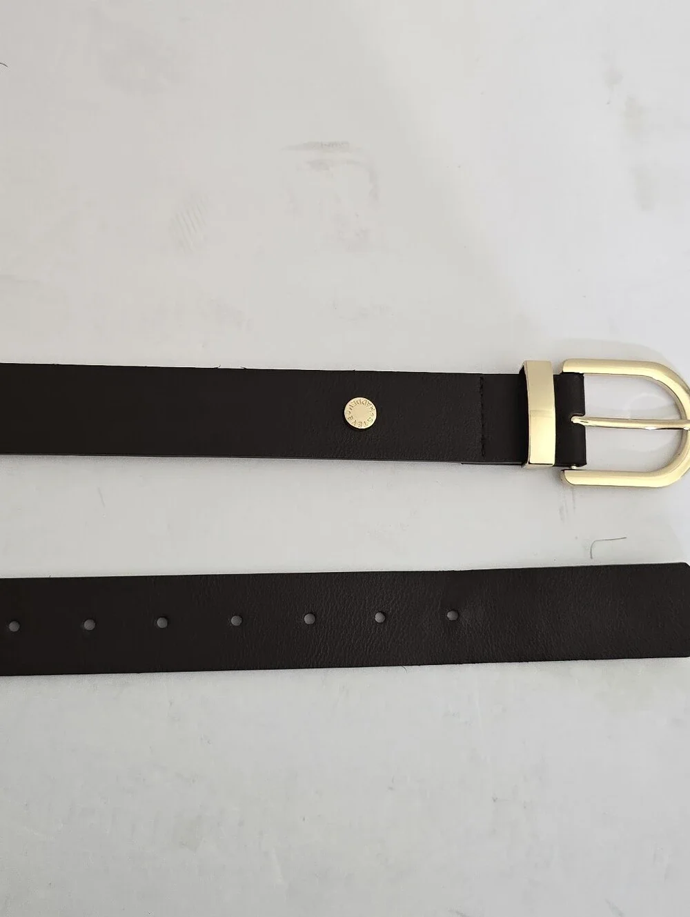 STEVE MADDEN women's size XL Faux Leather Fashion Logo Belt Brown‎